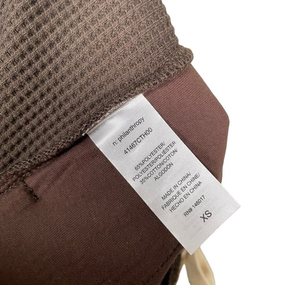 NWT n:Philanthropy Waffle Knit Jogger in Chocolate Brown - Picture 4 of 7